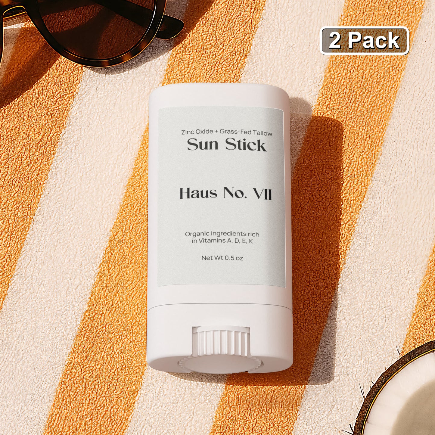 2 Pack Tallow Zinc Sun Stick