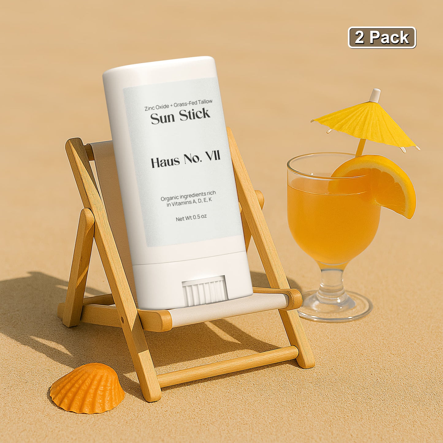 2 Pack Tallow Zinc Sun Stick